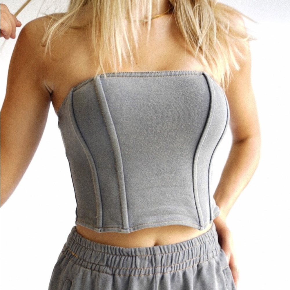 YELLOW THE LABEL WREN CORSET - CHARCOAL